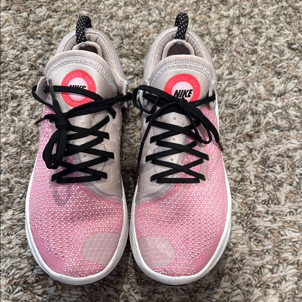 Nike Women’s Pink Athletic Sneakers with Black Laces